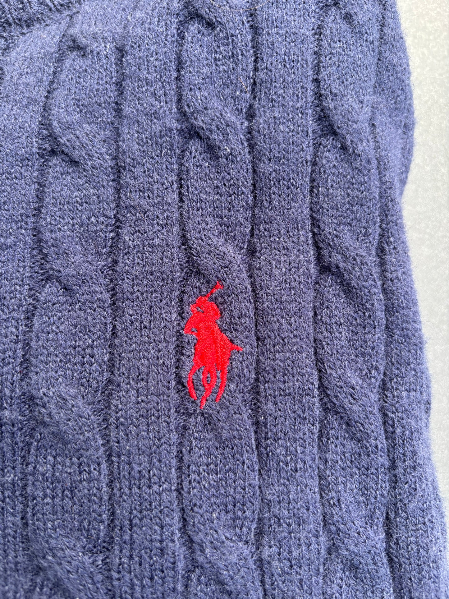Ralph Lauren Cable Knit Sweater – Navy Blue – S