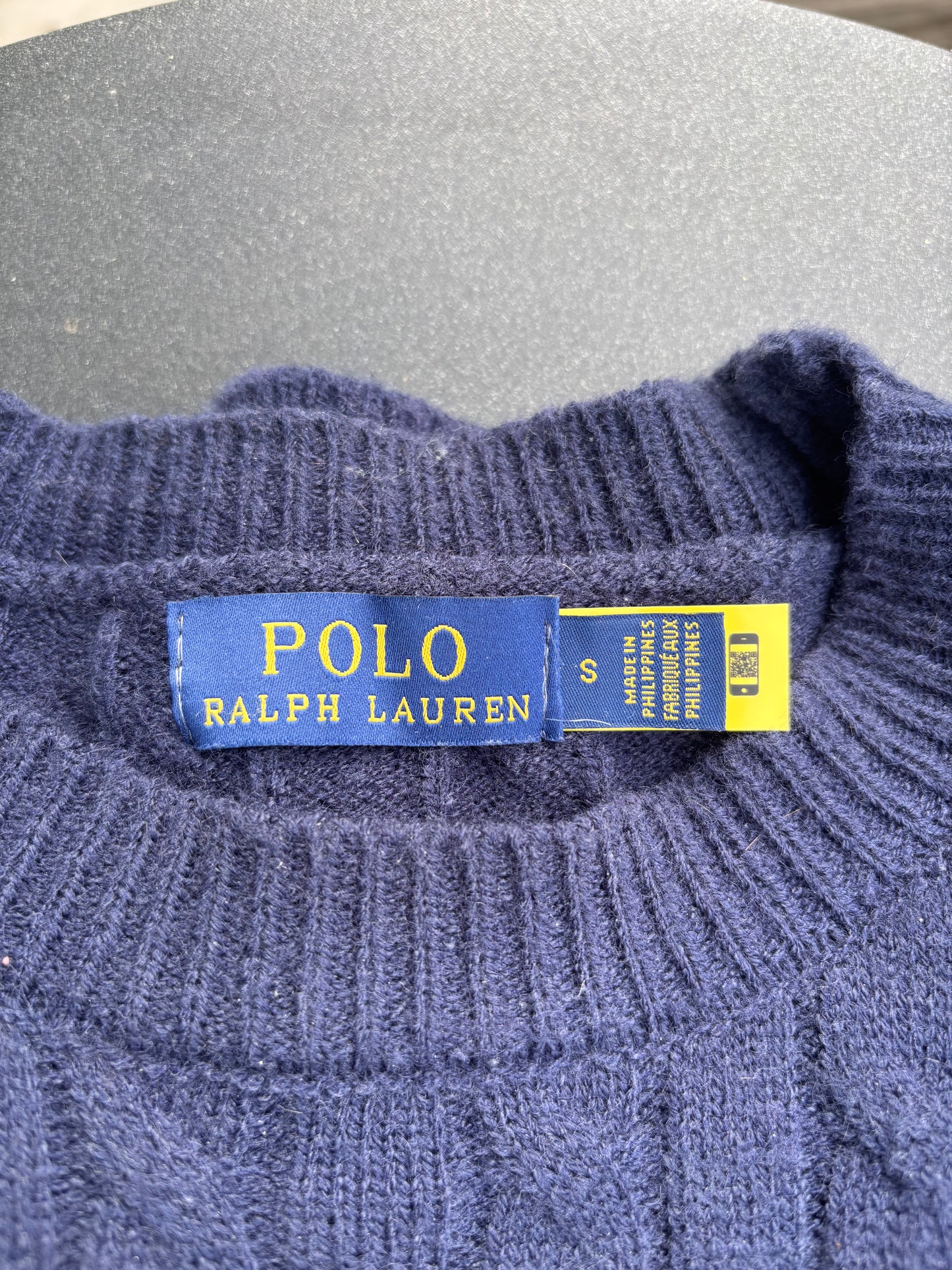 Ralph Lauren Cable Knit Sweater – Navy Blue – S