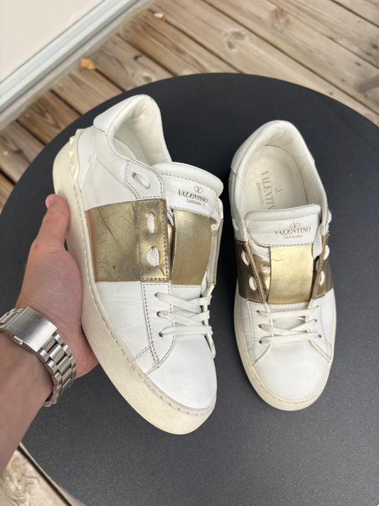 Valentino Garavani Open Sneakers Vit/Guld – Strl 37 – Oslagbart pris!