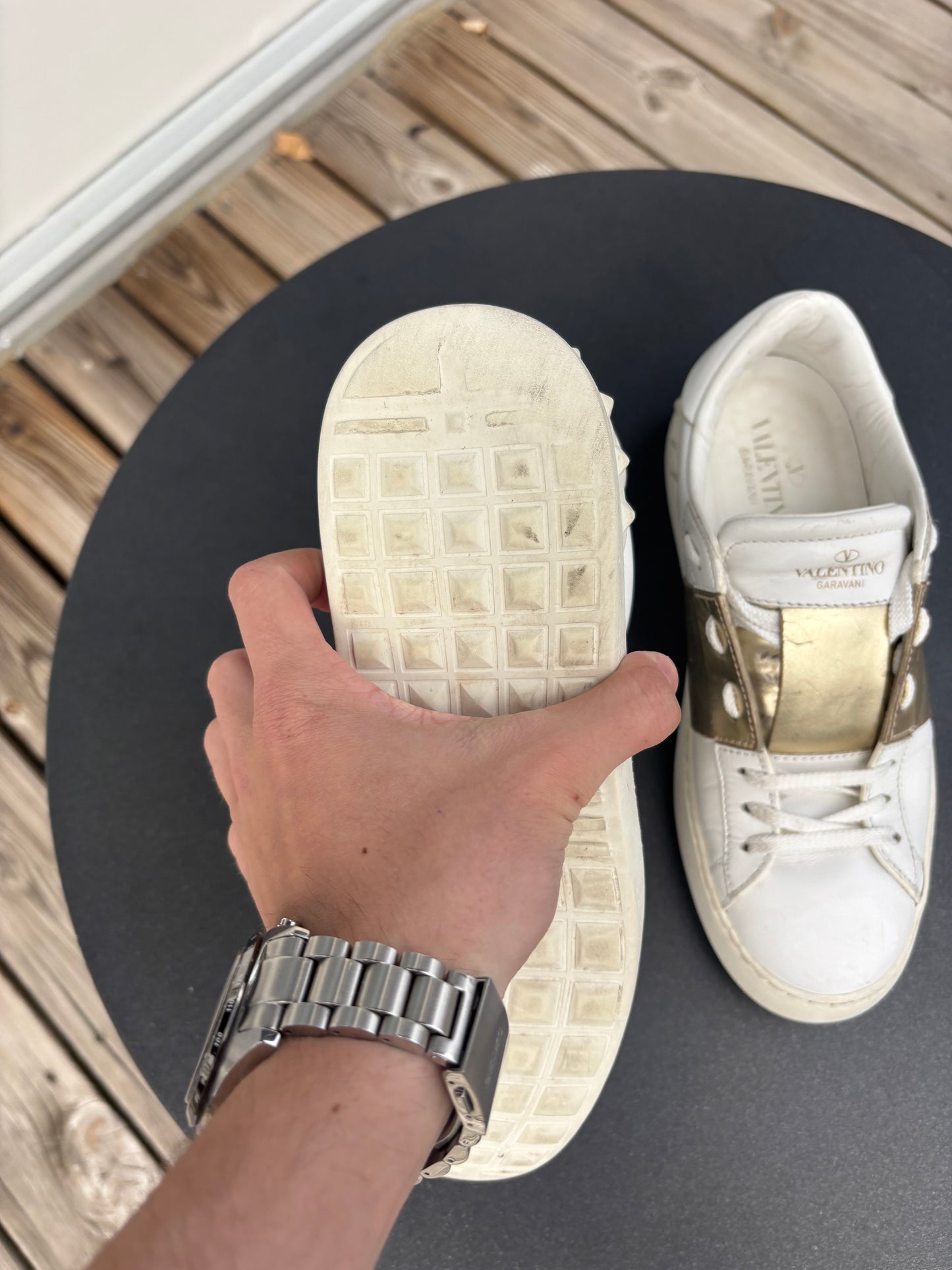 Valentino Garavani Open Sneakers Vit/Guld – Strl 37 – Oslagbart pris!