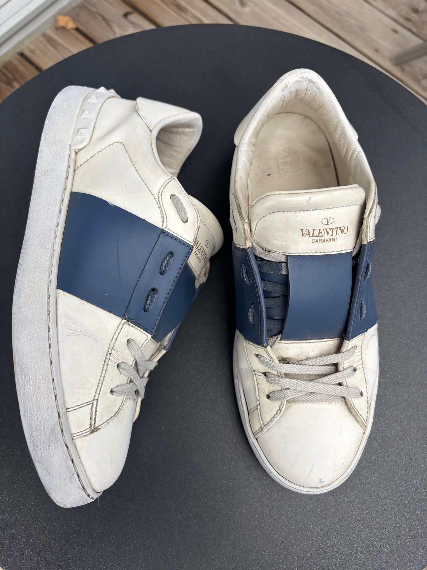 Valentino Garavani Open Sneakers Vit/Blå – Strl 41 – Snabb frakt & retur