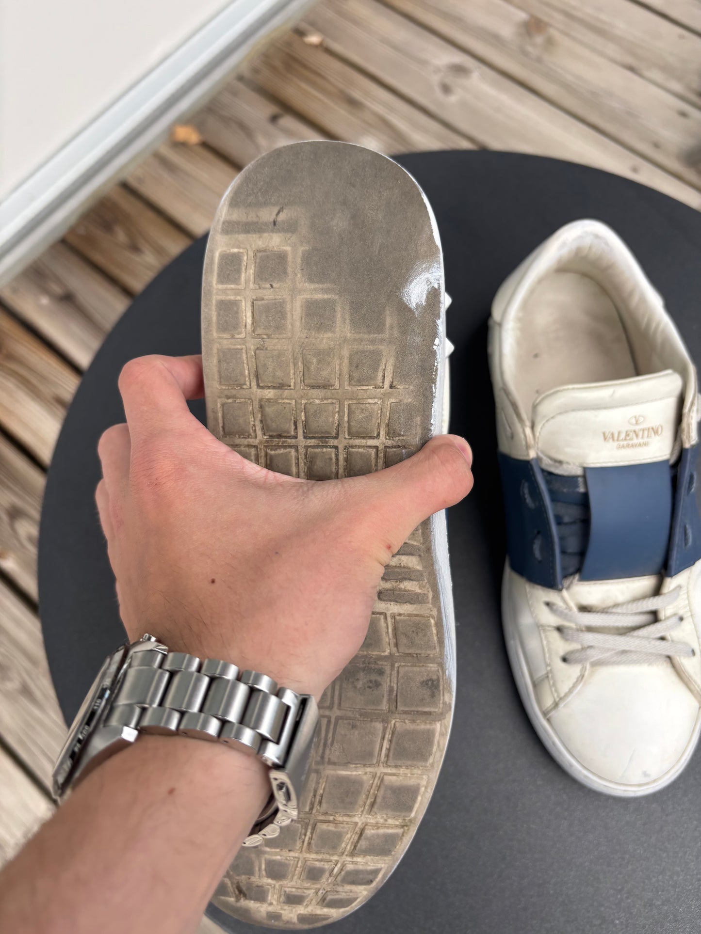 Valentino Garavani Open Sneakers Vit/Blå – Strl 41 – Snabb frakt & retur